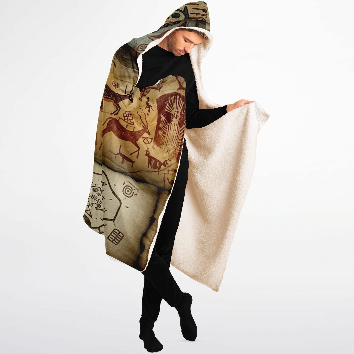 Hooded Blanket Micro Fleece - AOP
