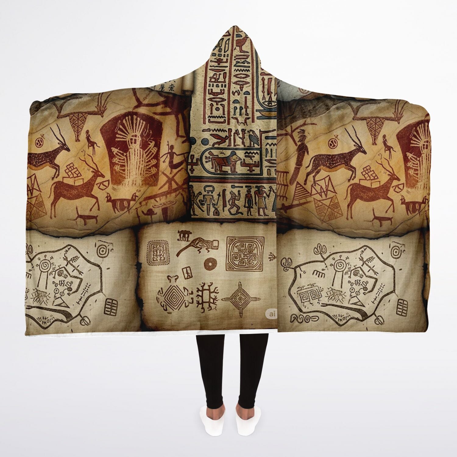 Hooded Blanket Micro Fleece - AOP