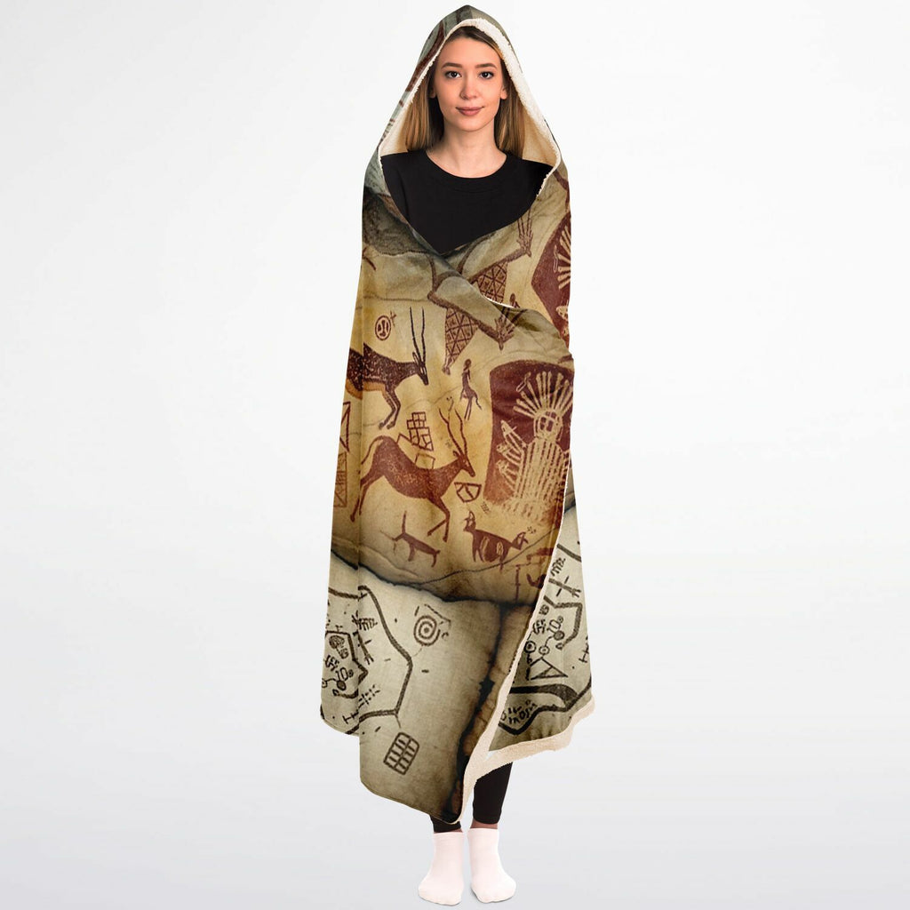 Hooded Blanket Micro Fleece - AOP