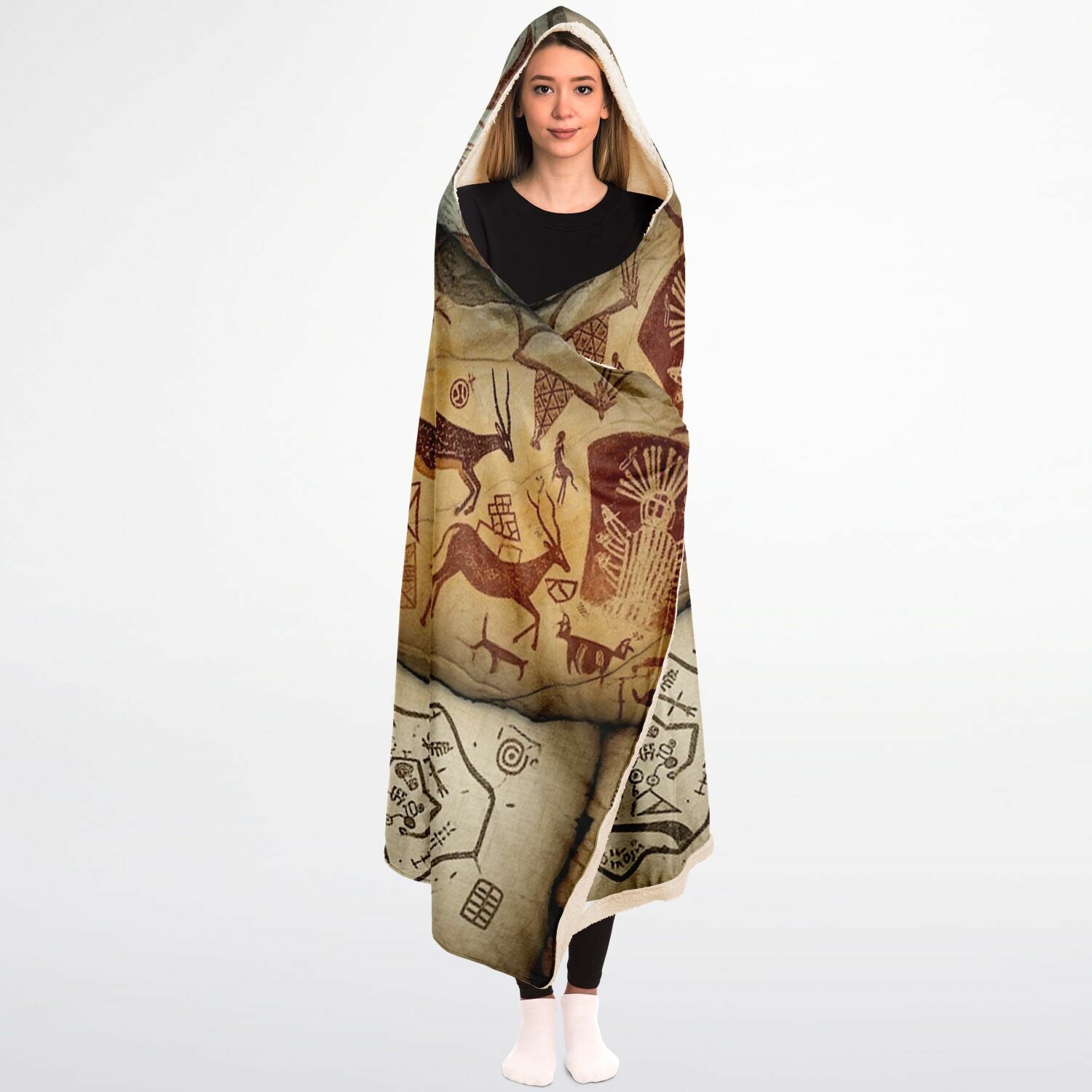 Hooded Blanket Micro Fleece - AOP