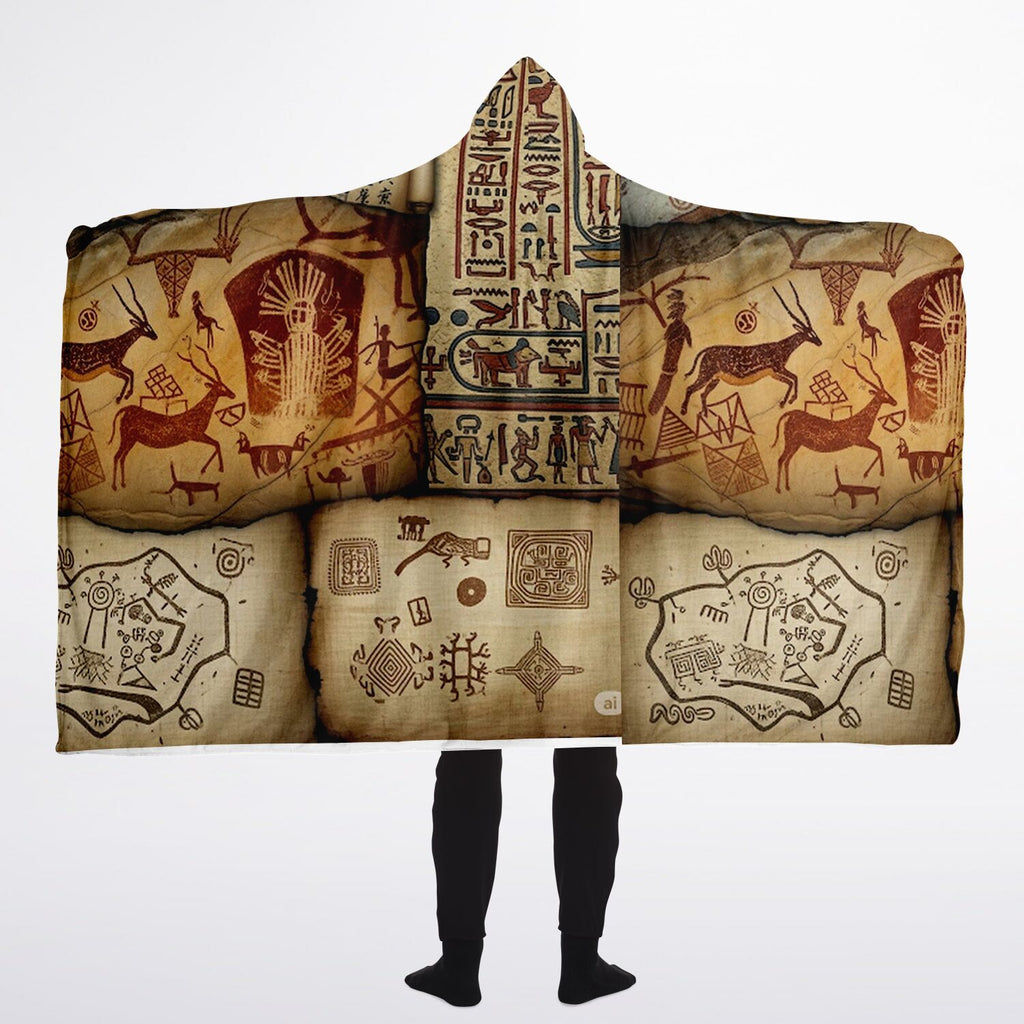Hooded Blanket Micro Fleece - AOP
