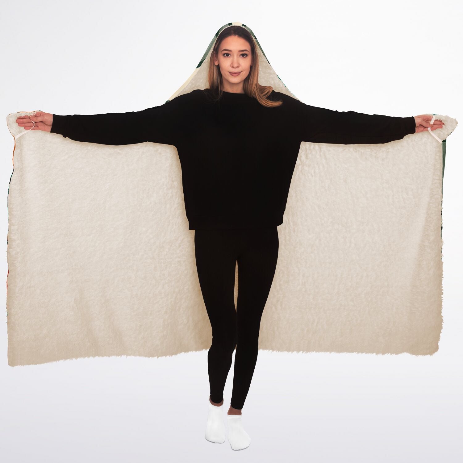 Hooded Blanket Sherpa - AOP