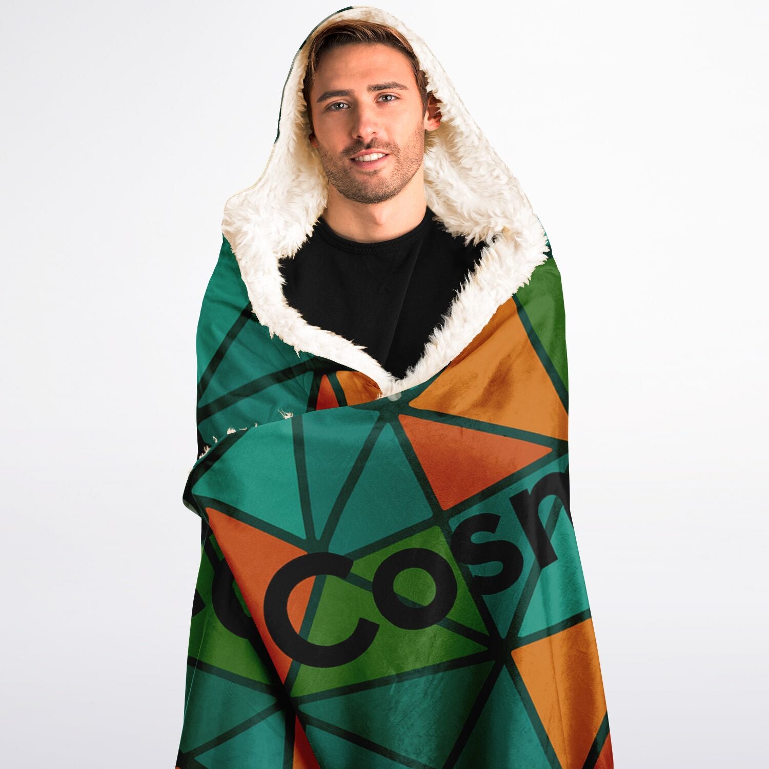 Hooded Blanket Sherpa - AOP