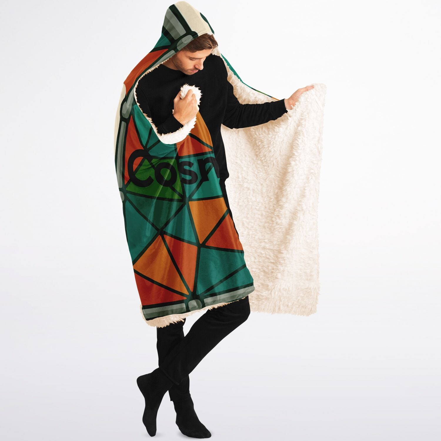 Hooded Blanket Sherpa - AOP