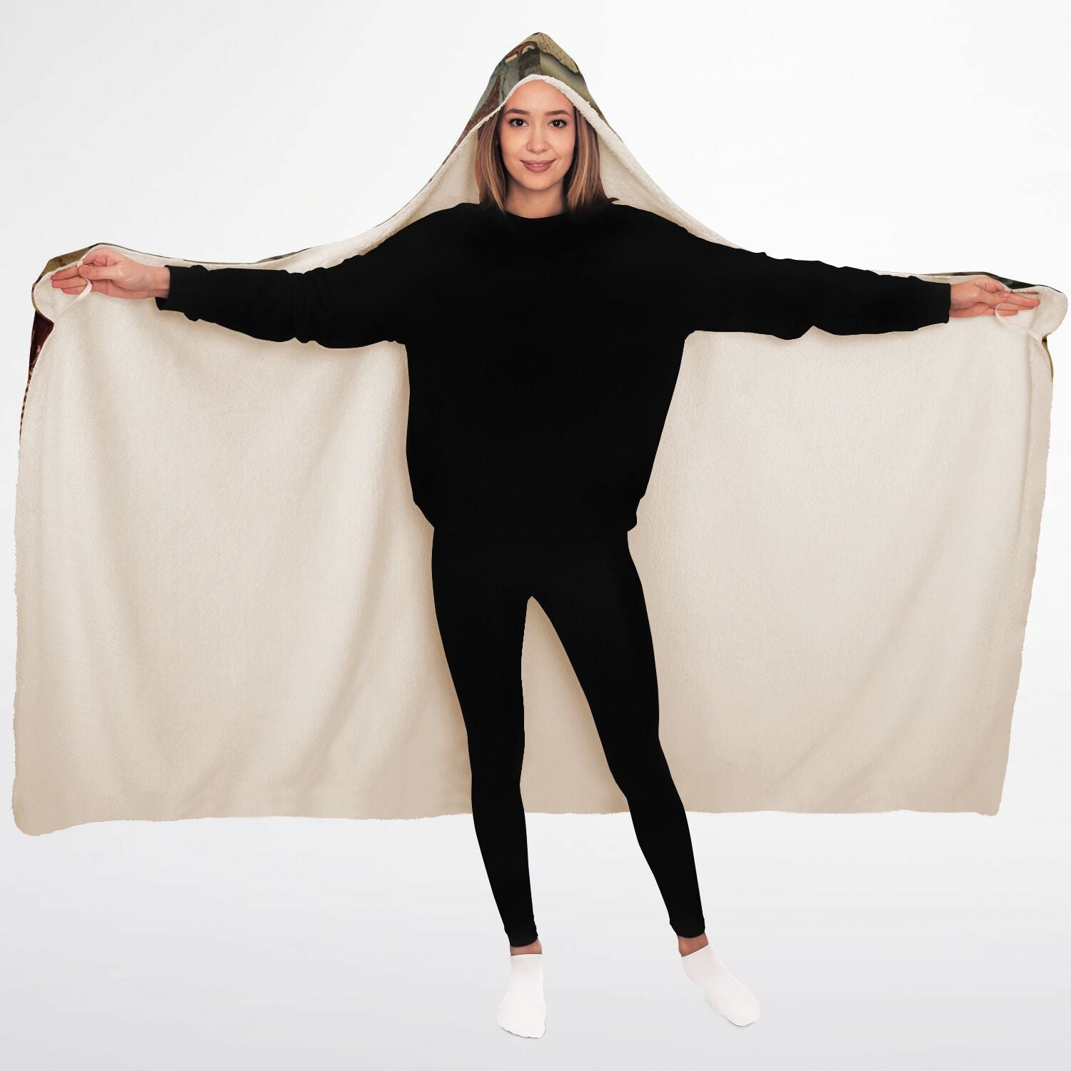 Hooded Blanket Micro Fleece - AOP
